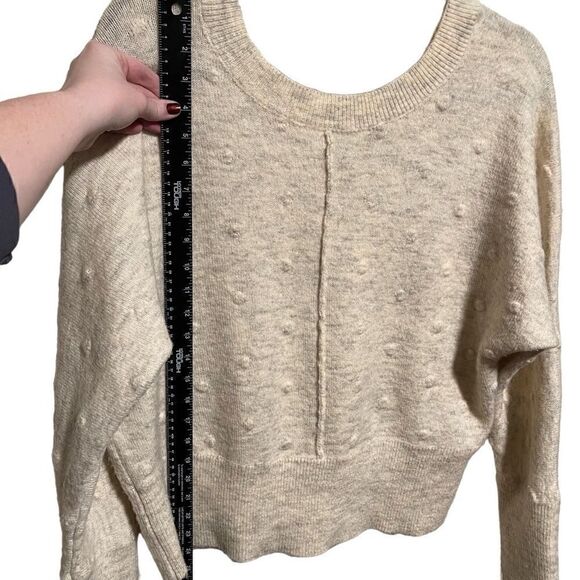 William Rast- Women’s Long Sleeve Nubby Sweater Ivory Alpaca Blend, Size Large - Picture 7 of 11